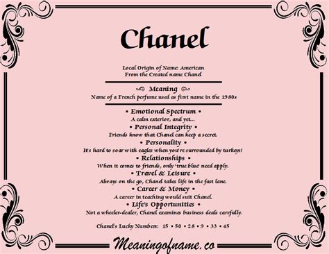 what does chanel mean.